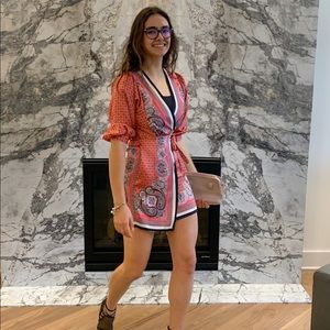 ZARA BANDANA PRINTED CROSSOVER DRESS 👗